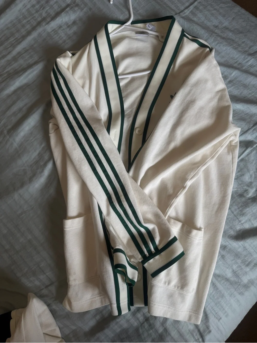 SET of Adidas tennis Luxe Cardigan + Dress off white S/M - Picture 8 of 12